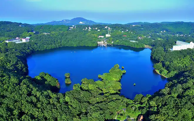 一碧湖でお散歩