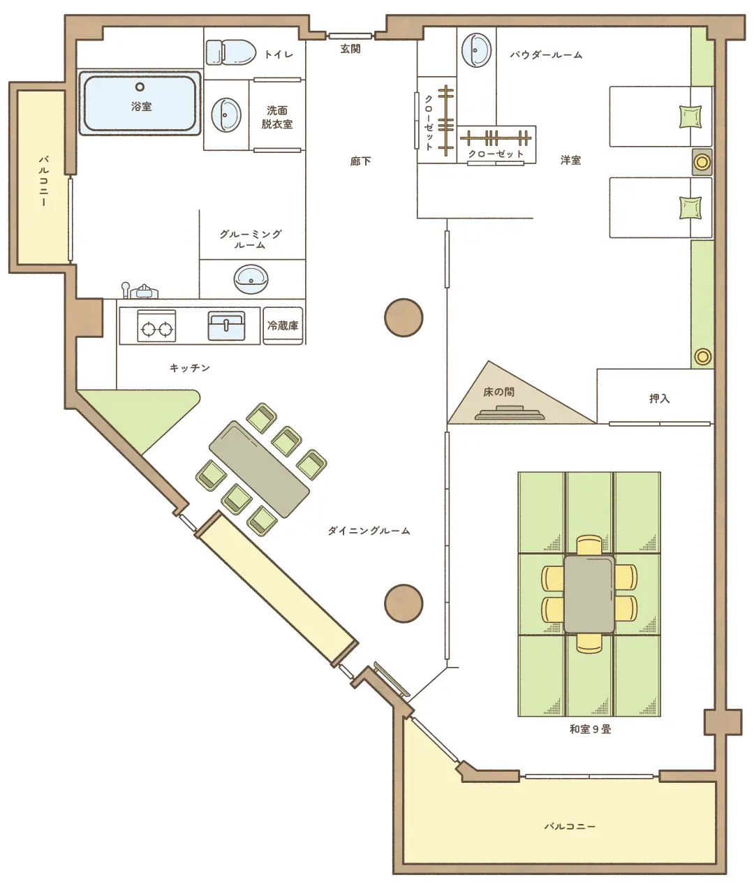 客室レイアウト