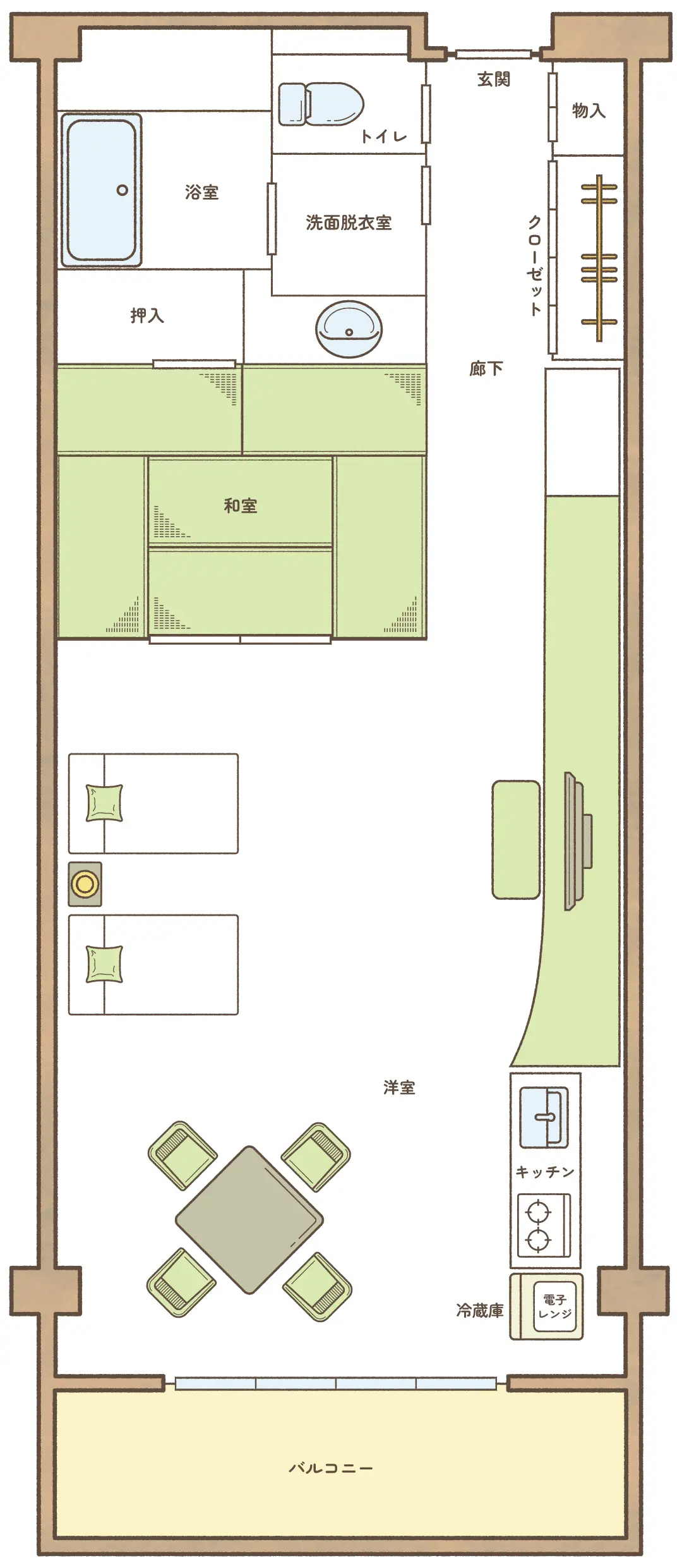 客室レイアウト